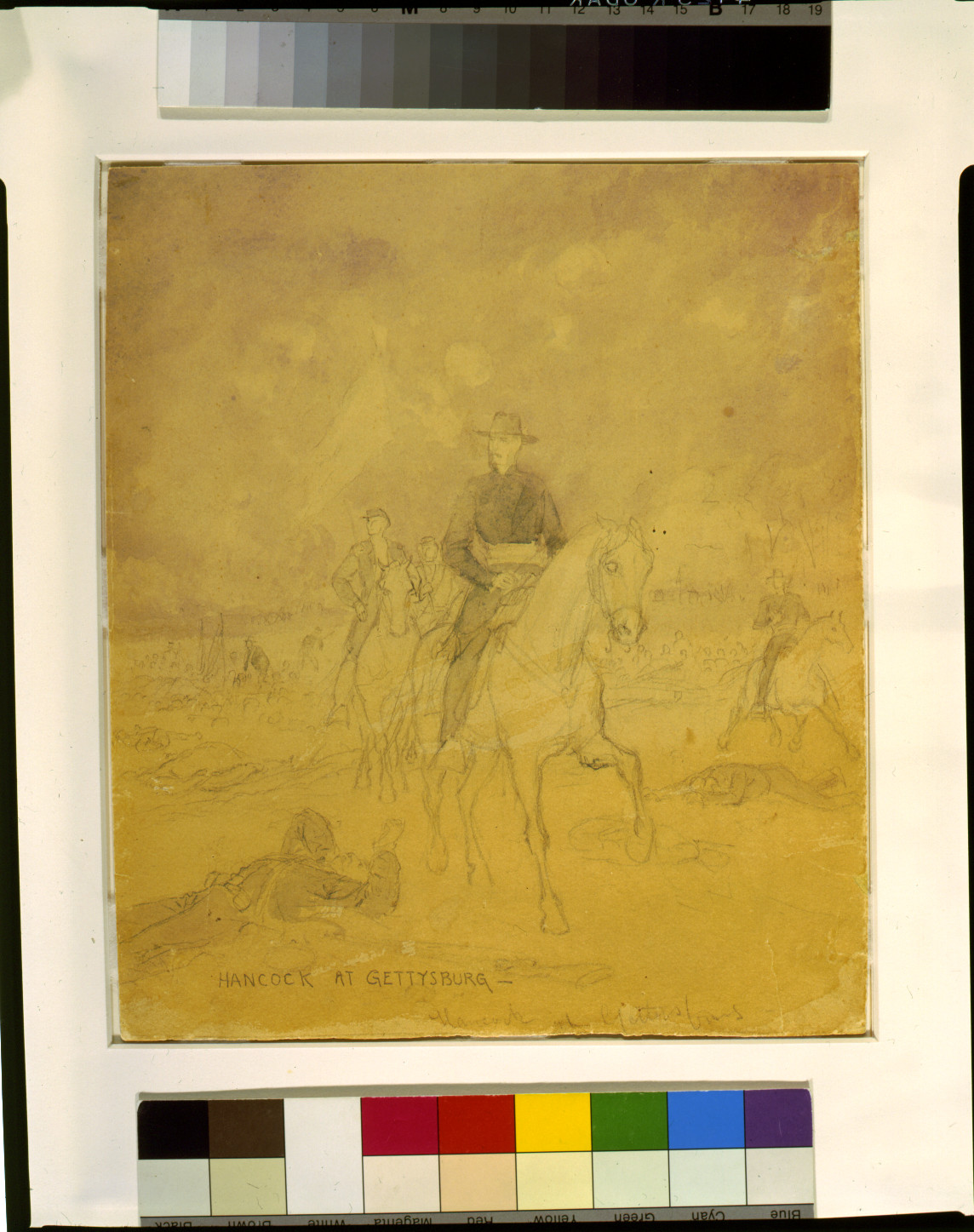 Hancock at Gettysburg, [1863 July 1-3] — historic drawing