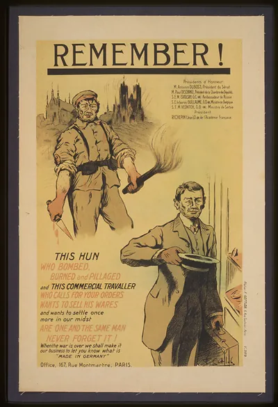 Remember! This Hun and this commercial traveller poster