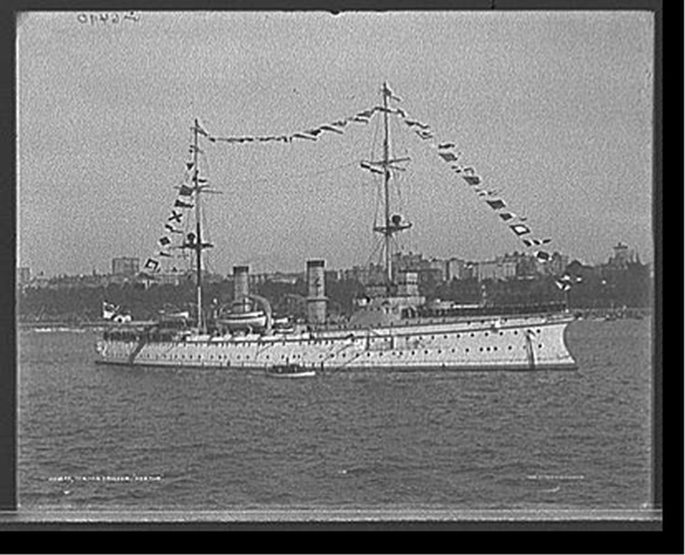 German cruiser Hertha, c[1909] — historic photograph