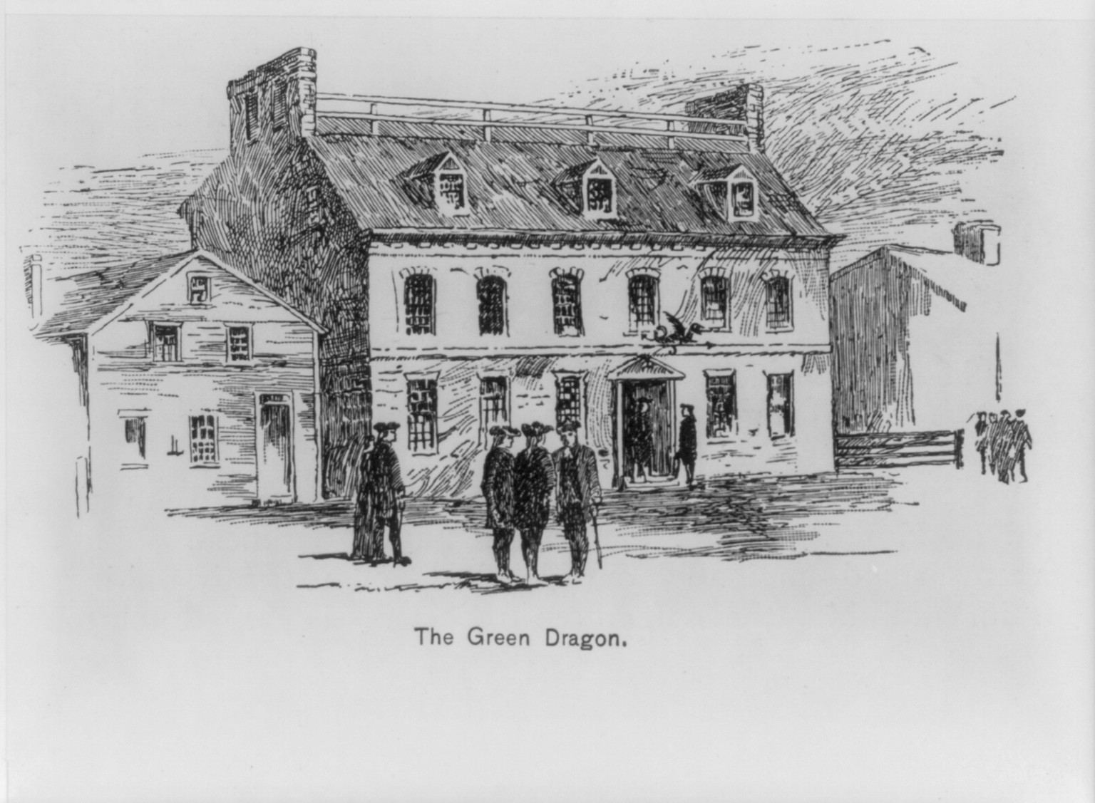 [Mass. - Boston - The Green Dragon" Inn]" — historic print