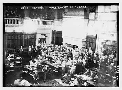 Levy reading impeachment of Sulzer