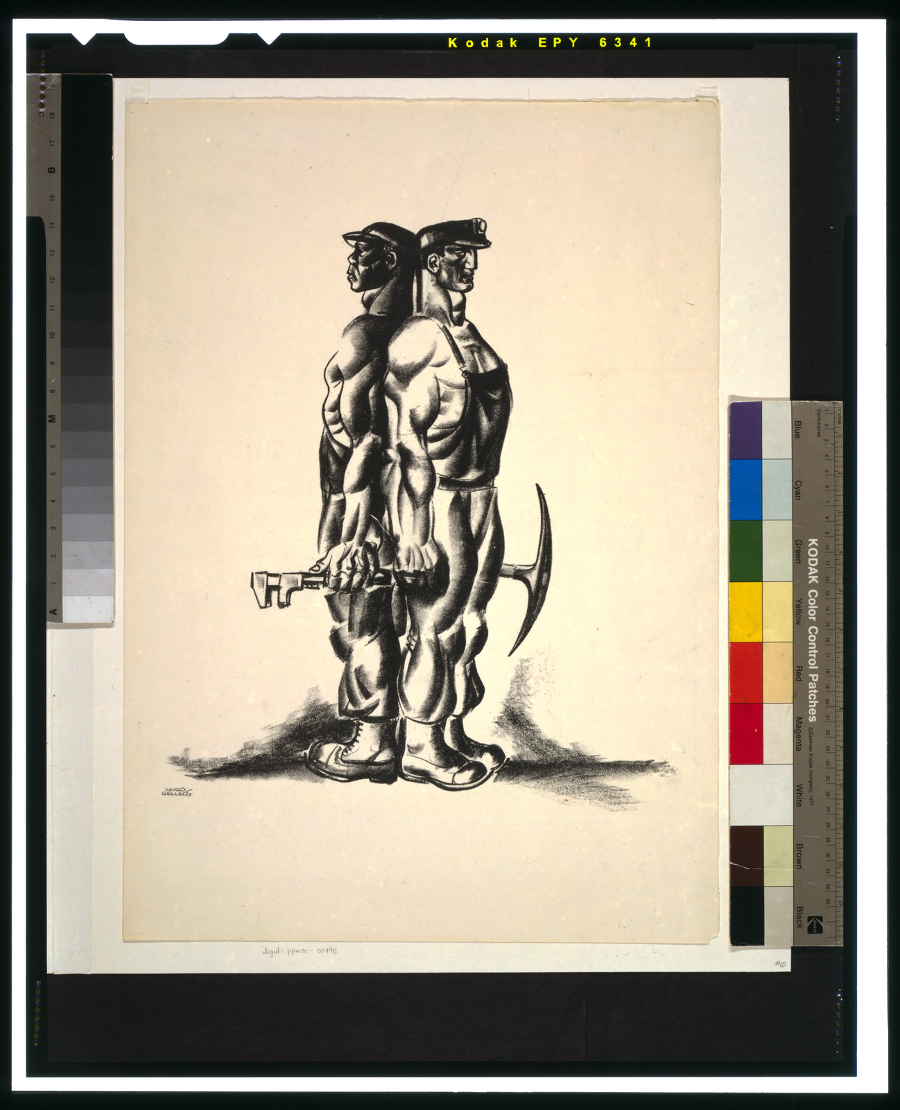 [The working day] / Hugo Gellert. — antique lithograph