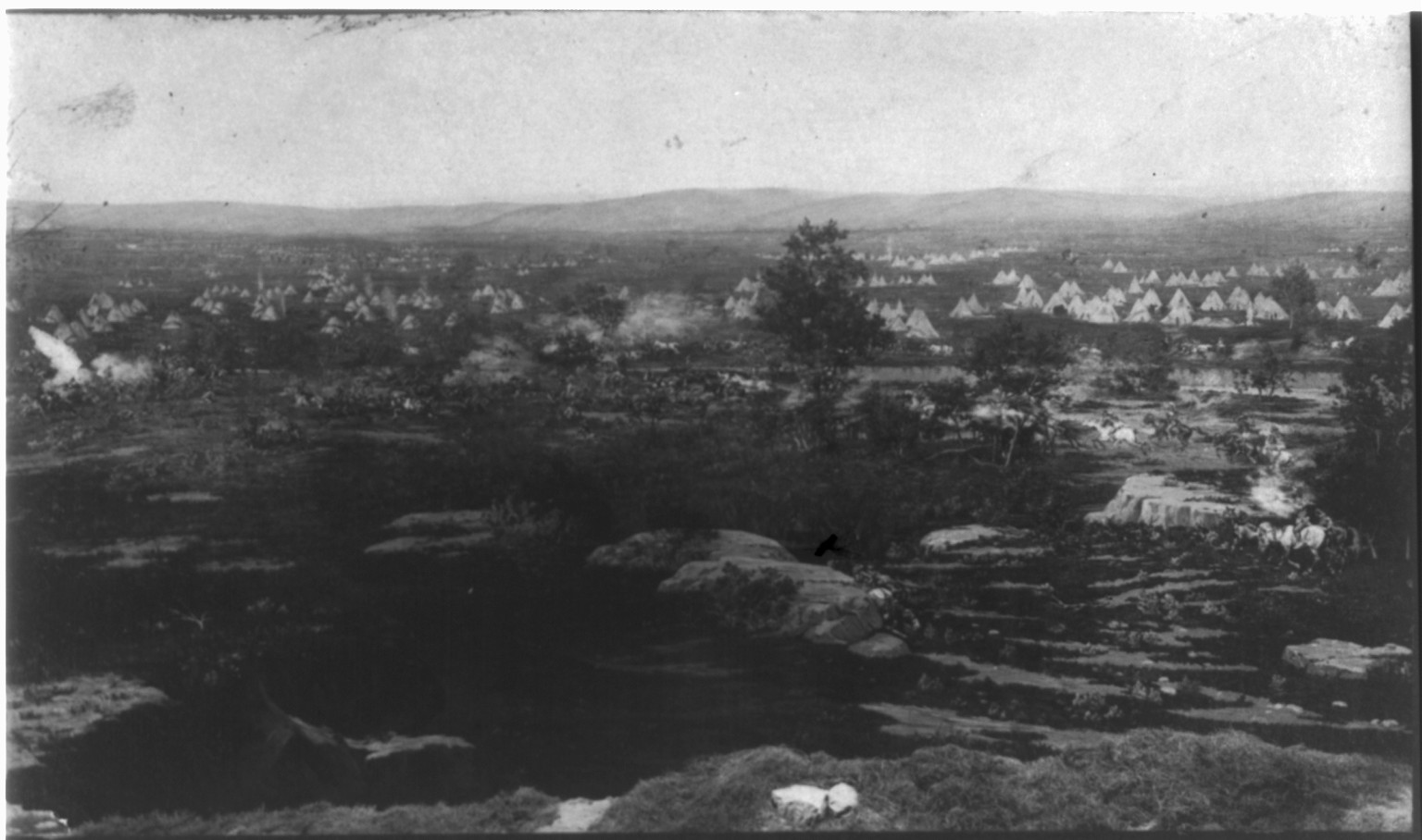Scenes from Custer's Last Fight in Boston Cyclorama Co., 1889 May 27. — historic photograph