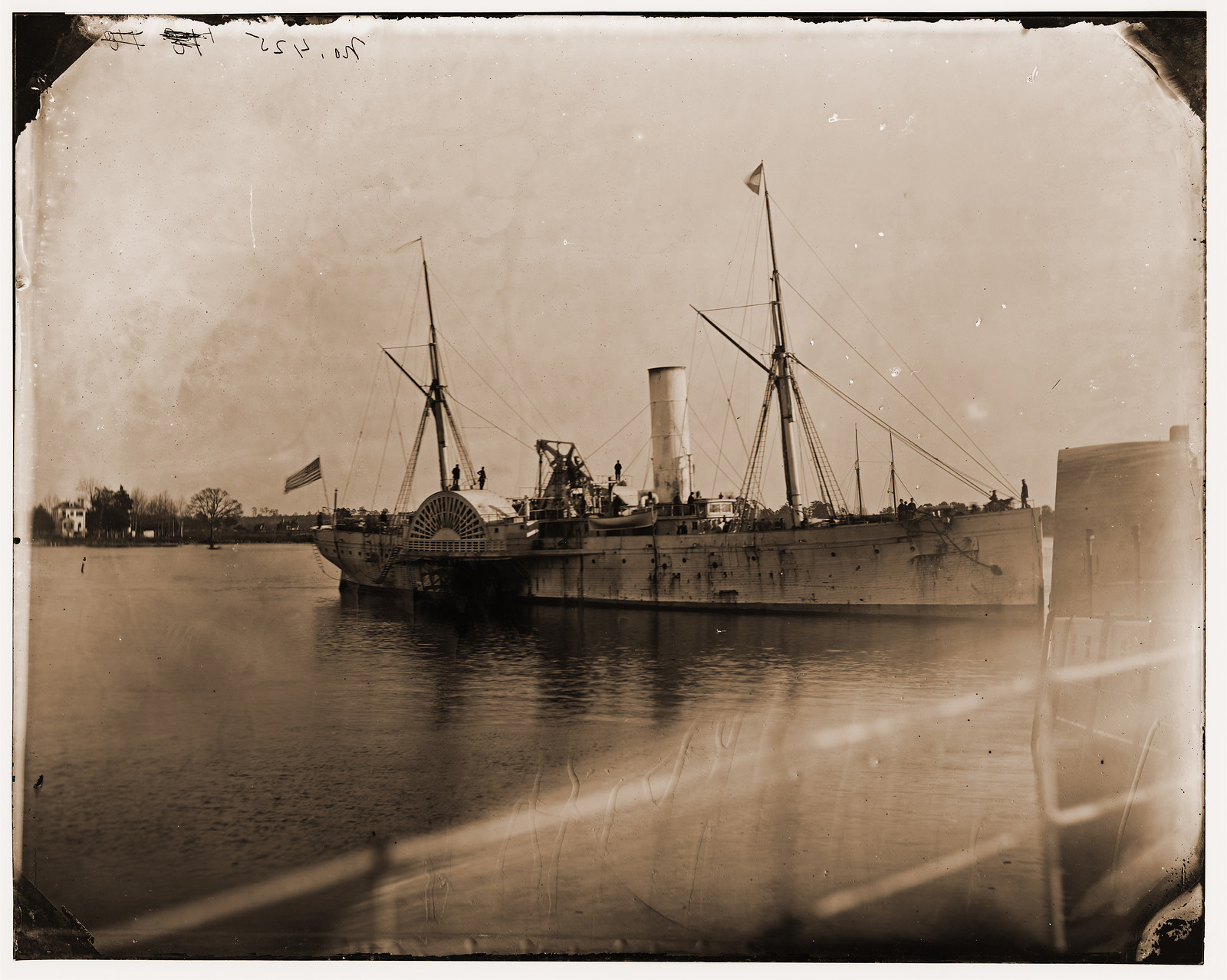 Hampton Roads Virginia. Steamer FORT JACKSON, 1864 — historic photograph