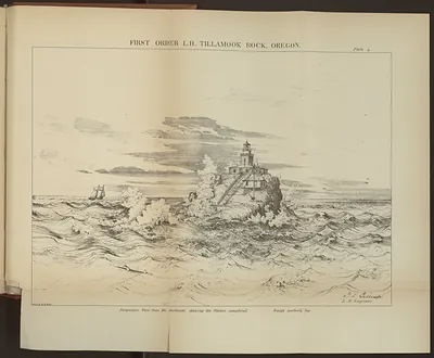 Above print: First Order L.H., Tillamook Rock, Oregon