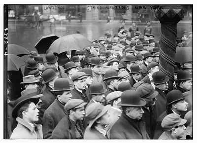 Lawrence, N.Y. - strike meeting