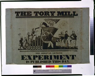 The Tory mill. The original genuine experiment is published this day