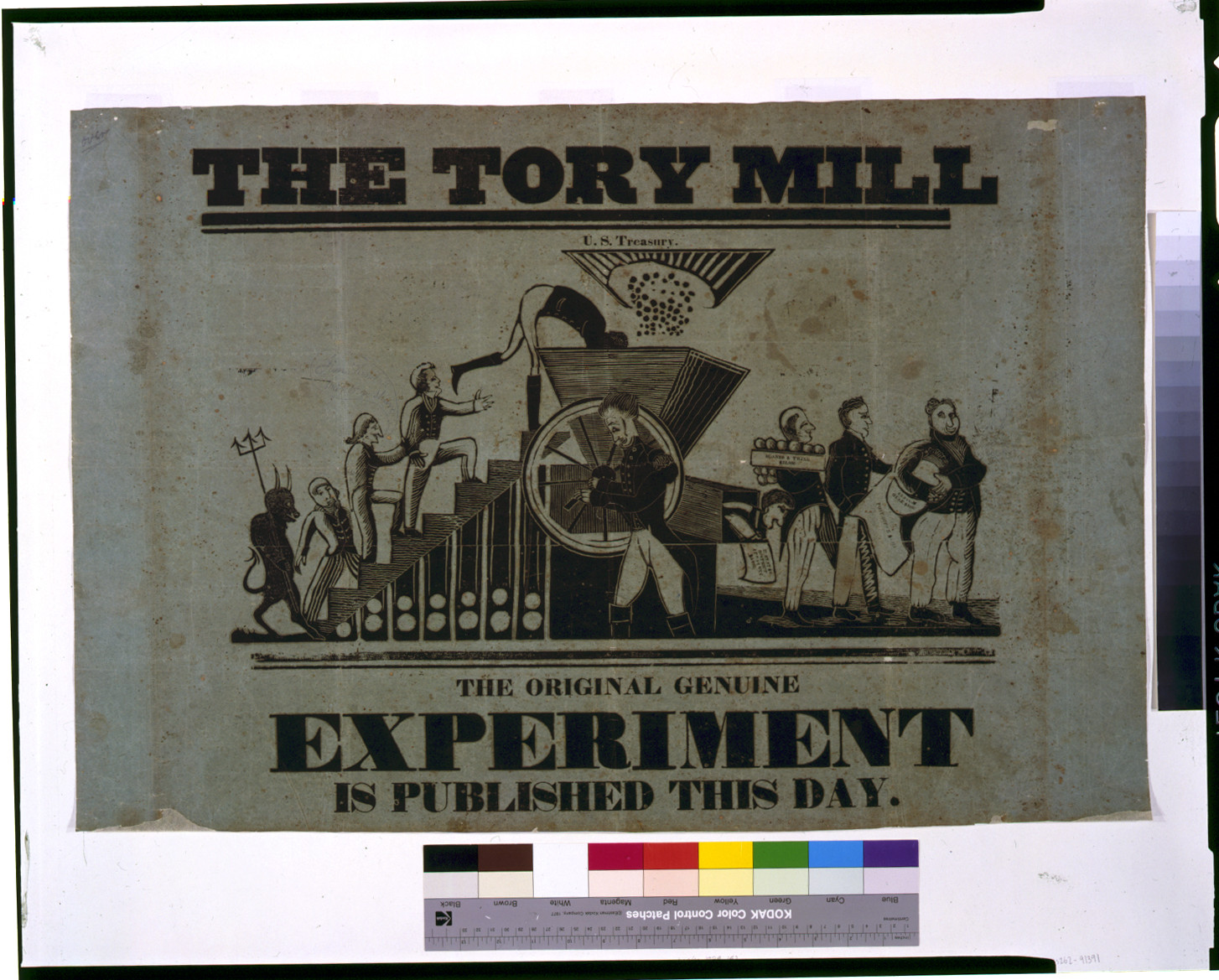 The Tory mill. The original genuine experiment is published this day, ca. 1834. — historic print