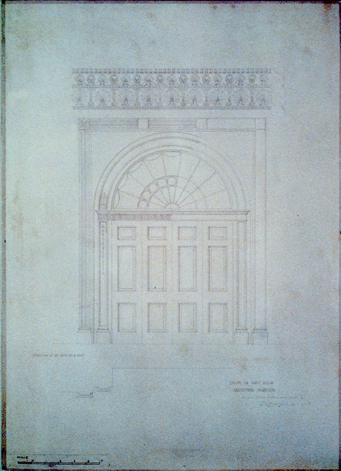 [The White House (Executive Mansion") D.C. East room door measured drawing]", ADE - UNIT 2594, no. 10 (D size) [P&P]Check for an online group record (may link to related items) — historic drawing