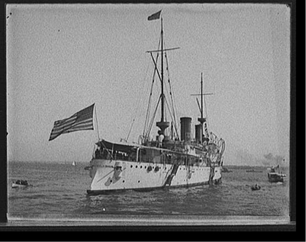 U.S.S. Olympia, [between 1895 and 1901] — historic photograph