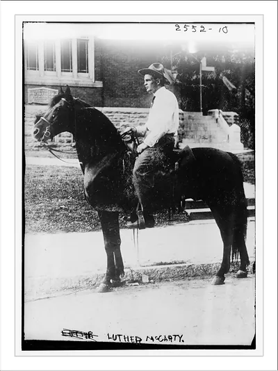 Luther McCarthy on horse
