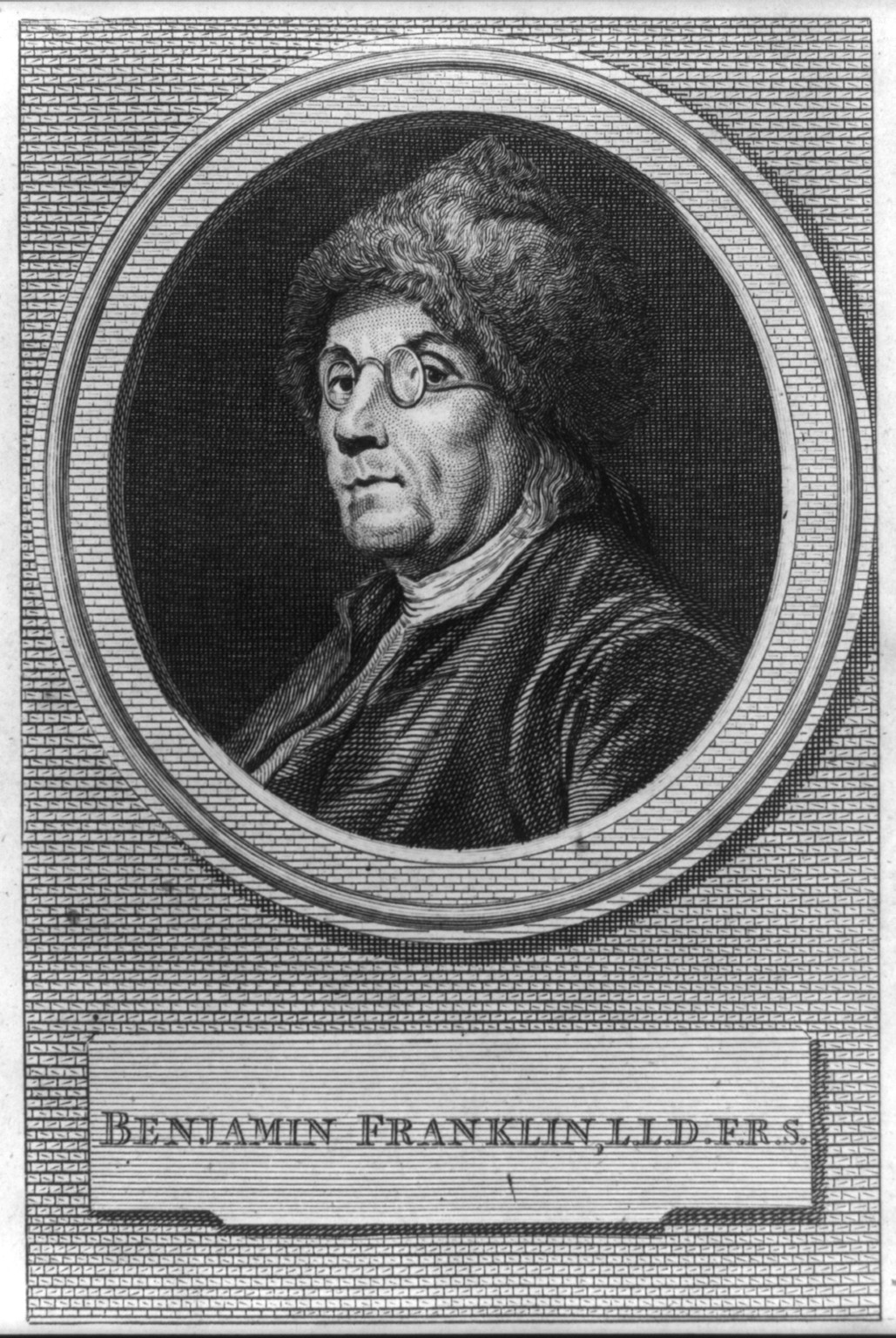 Benjamin Franklin, L.L.D.F.R.S., [no date recorded on shelflist card] — historic print