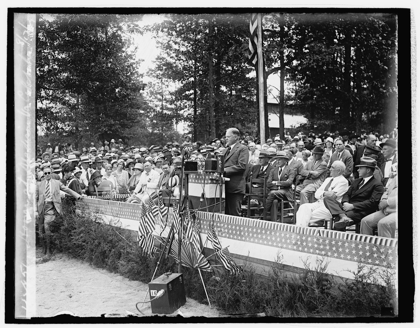 Hoover at Madison, Va., celebration, 8/17/29, [19]29 August 17. — historic photograph