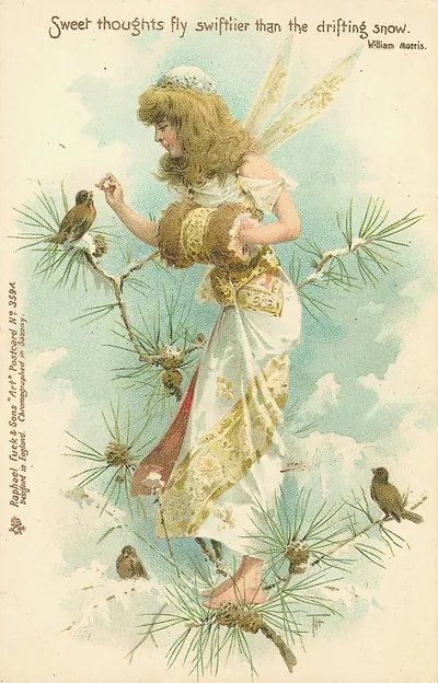 Sweet thoughts fly swiftlier than the drifting snow