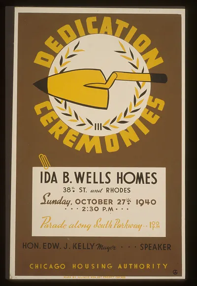 Dedication ceremonies--Ida B. Wells Homes ... parade along South Parkway ... Chicago