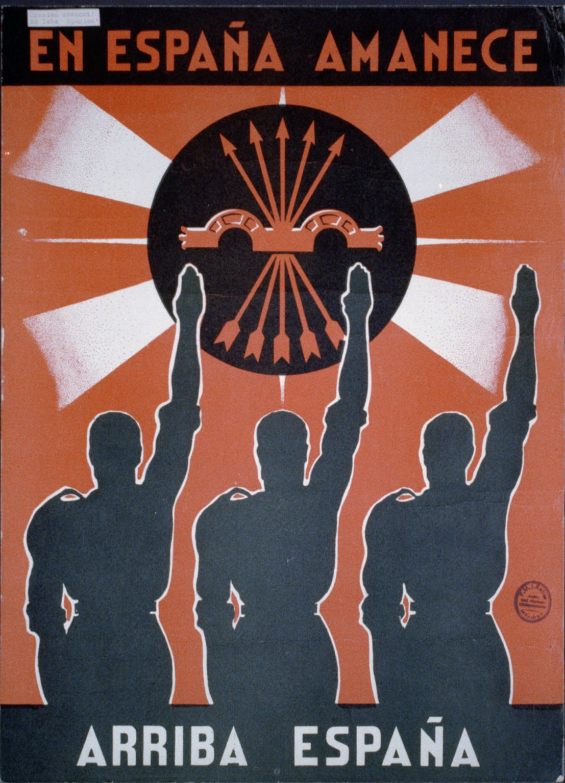 En España amanece -- Arriba España, [Spain : Falange Española, between 1936 and 1939] — vintage poster