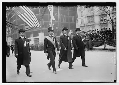 Robert Guggenheim and the Engineer Division in Taft parade, New York