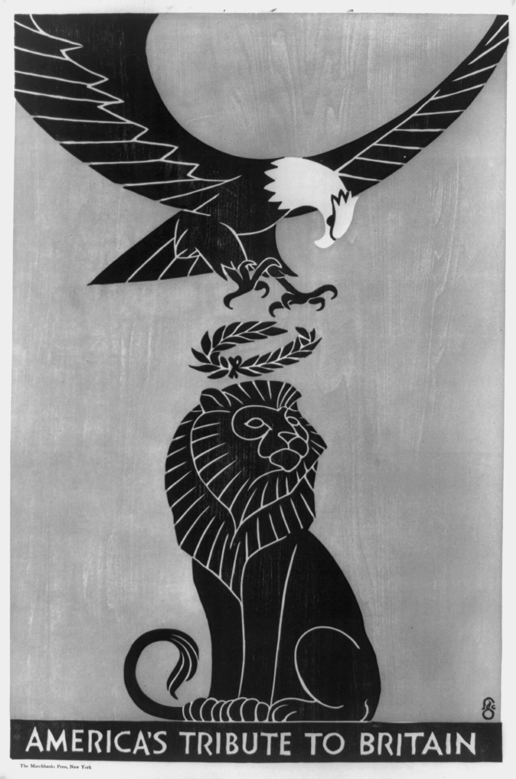 Americas tribute to Britain / fgc The Marchbanks Press New York., 1917 — vintage poster