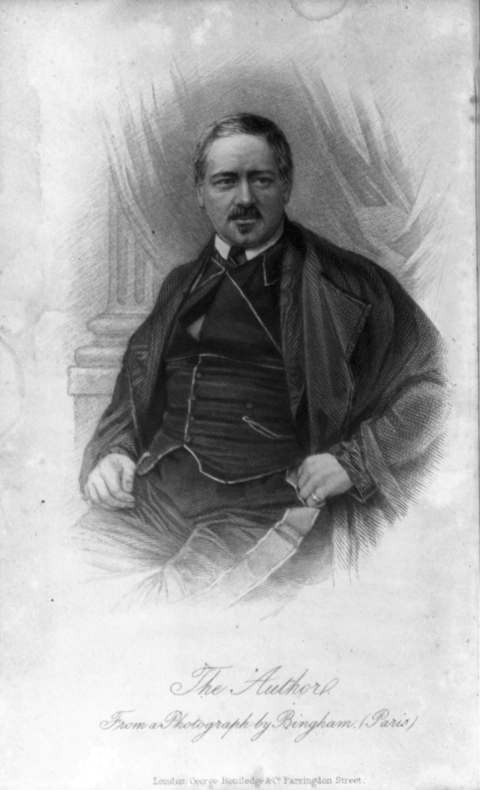 The author [Alexis Sayer] from a photograph by Bingham (Paris), 1857 — historic photograph