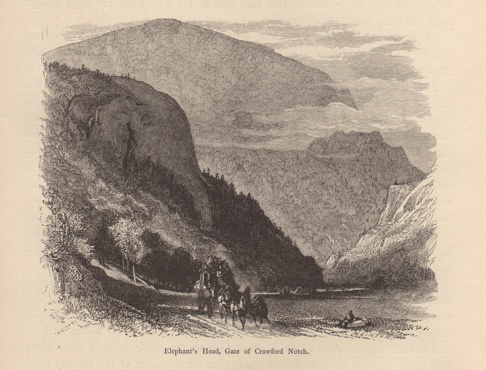 Elephant's Head, Gate of Crawford Notch — historic image