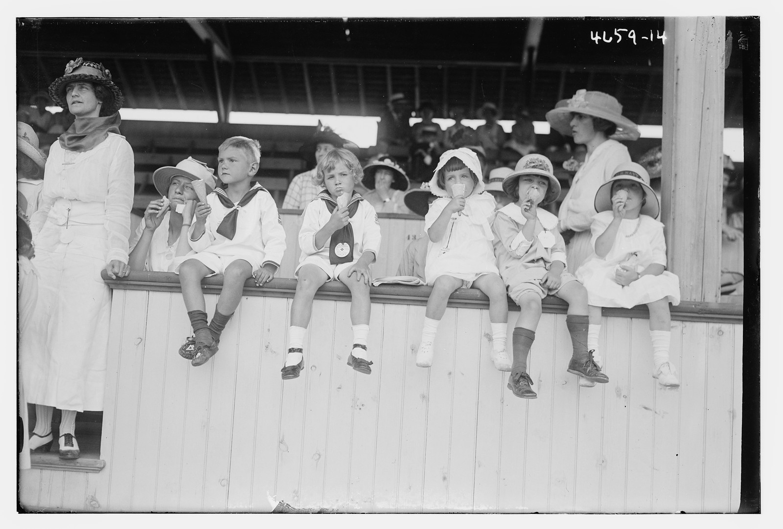 Unidentified children & women, n/a — historic photograph