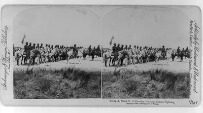Ninth U.S. Cavalry: Troop A - famous Indian fighters [on horseback]