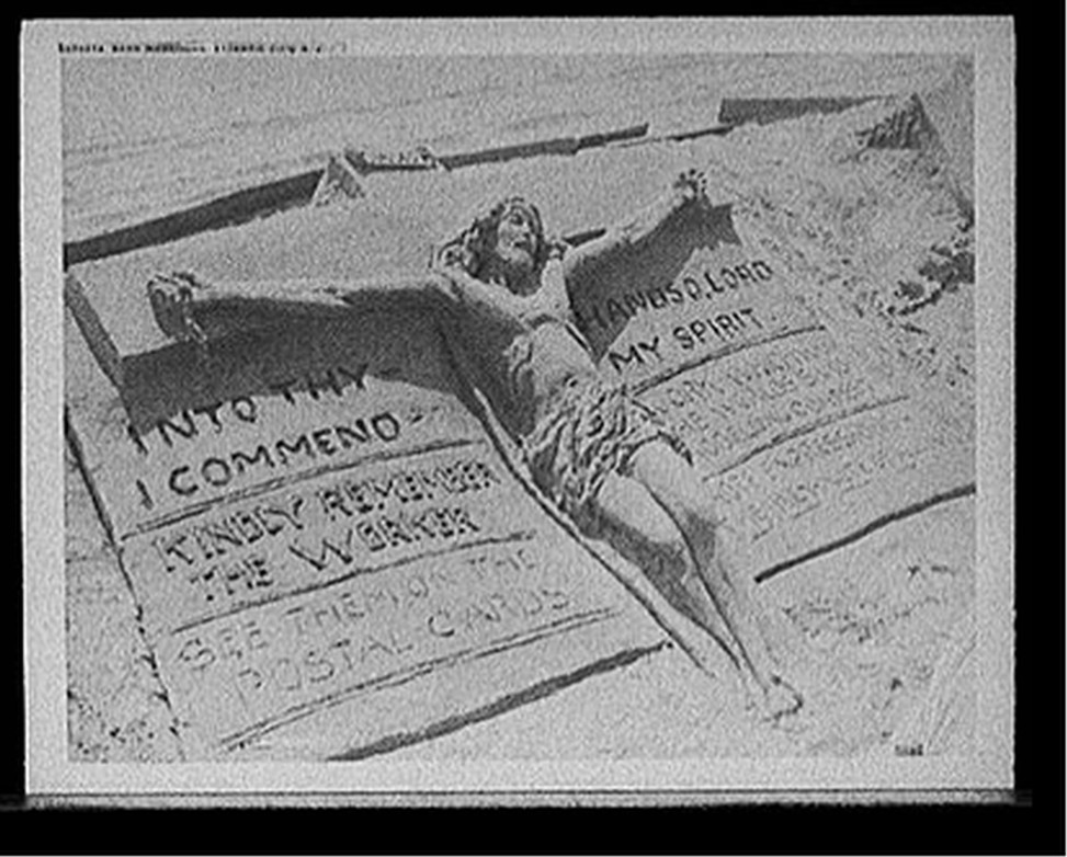 Sand modelling, Atlantic City, N.J., [between 1900 and 1920] — historic photograph