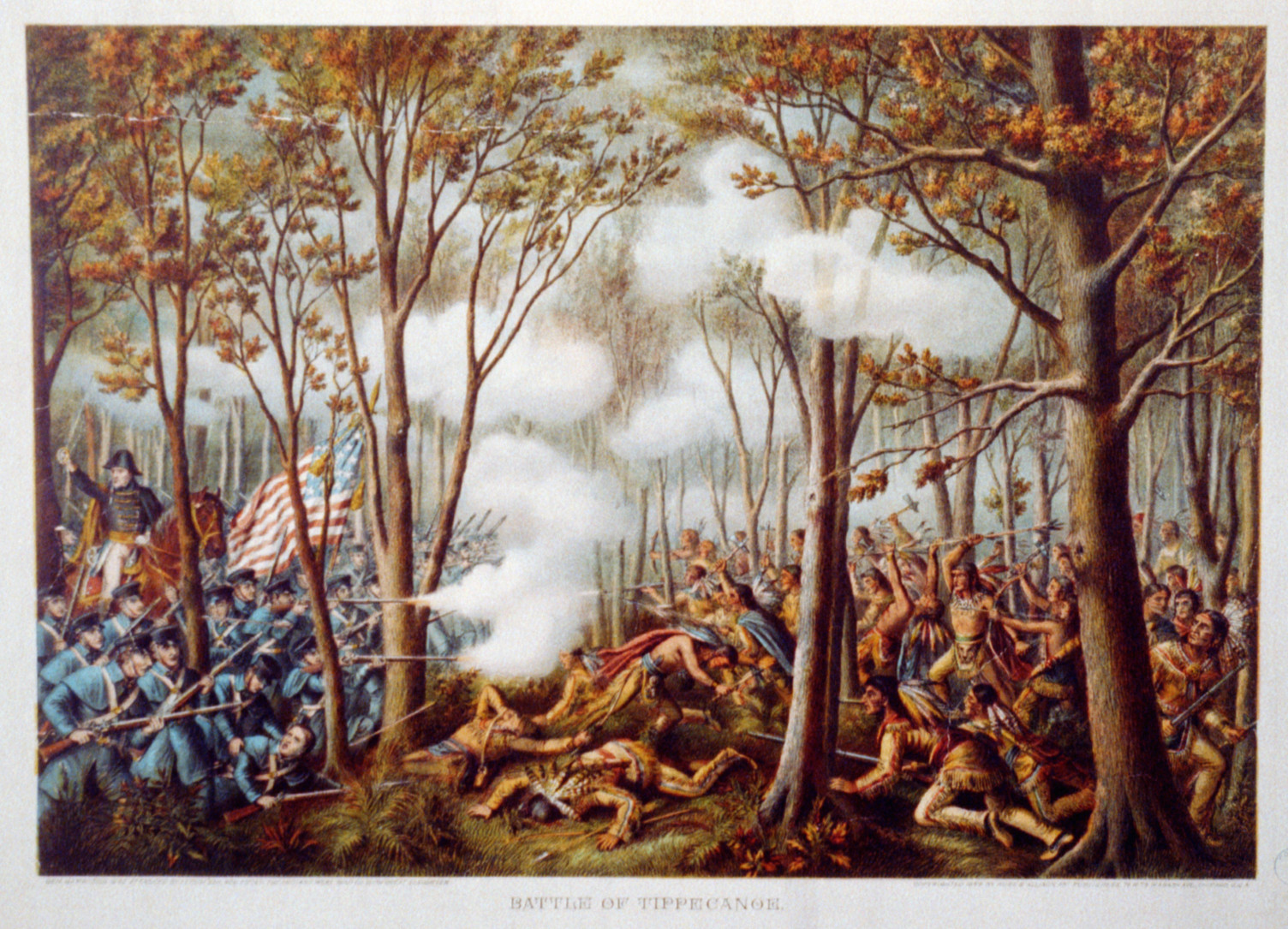 Battle of Tippecanoe, c1889 Oct. 15. — antique lithograph