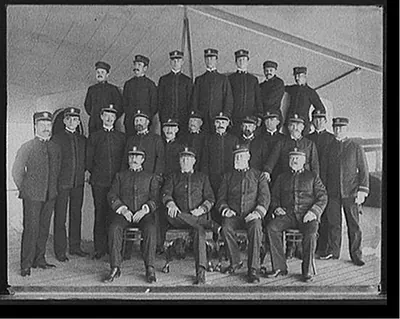 U.S.S. New York, Capt. Chadwick and officers