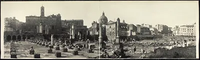 D Roman Forum looking towards Capital, Rome, Italy, 1909
