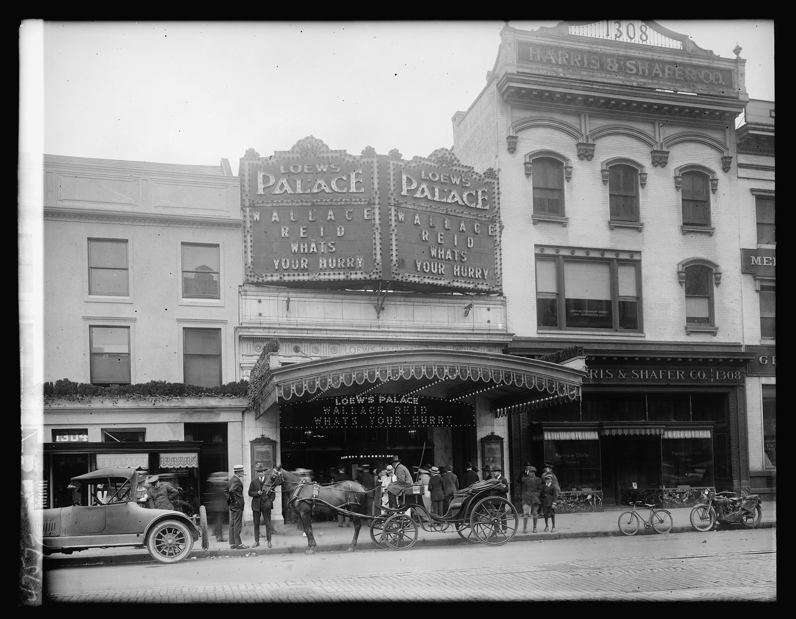 Loews Palace theater, exterior, [ca. 1920] — historic photograph