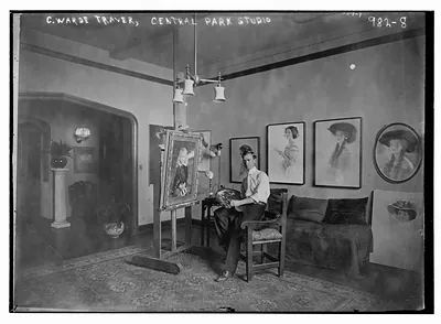 Painting studio of C. Warde Traver, Central Park, New York