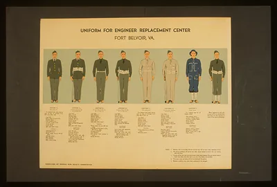 Uniform for engineer replacement center Fort Belvoir Va.