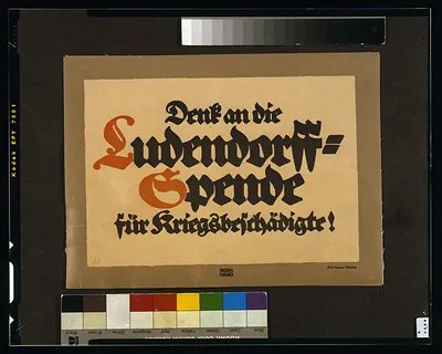 Denk an die Ludendorff-Spende für Kriegsbeschädigte!