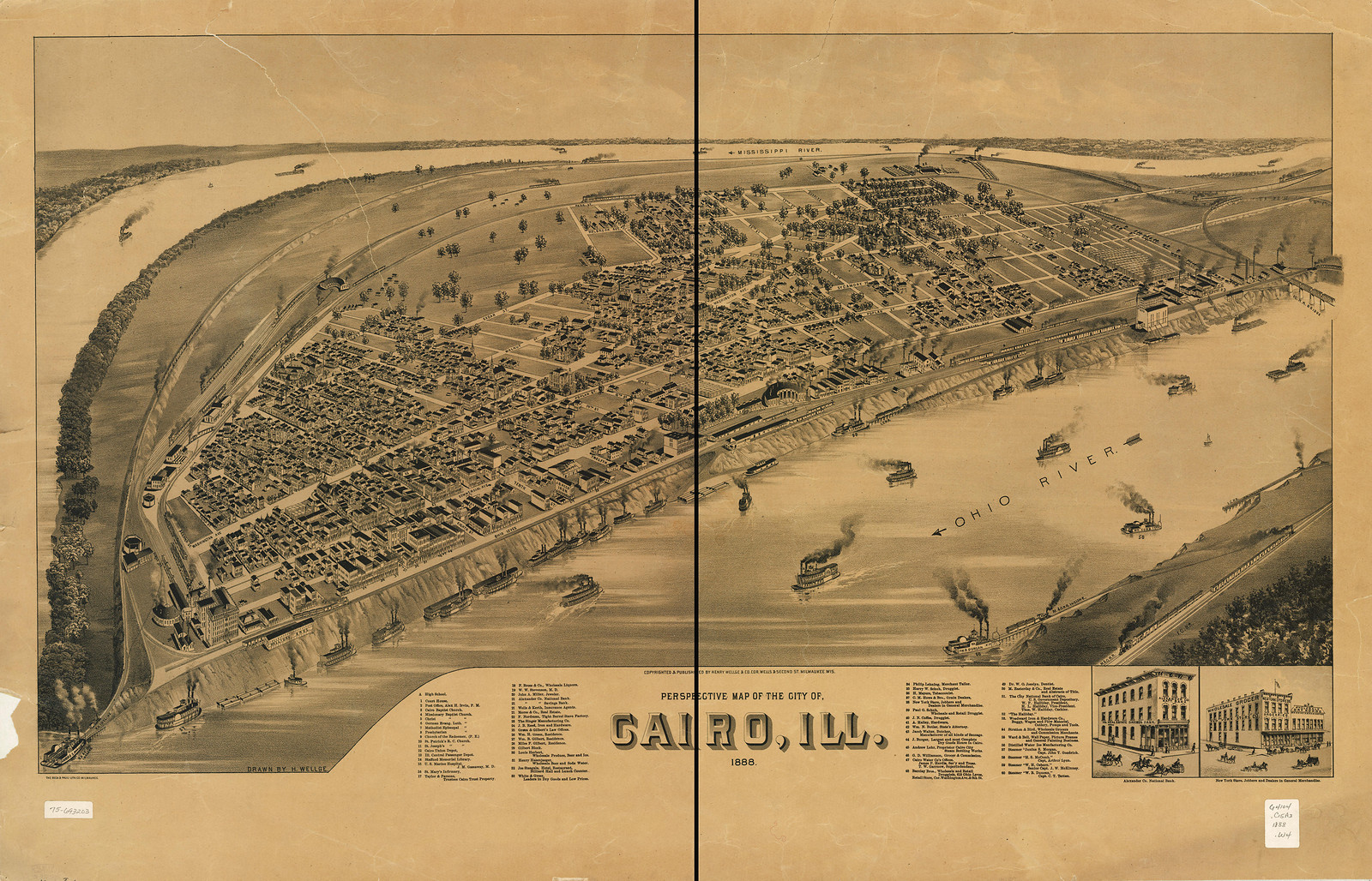 Cairo, Illinois, 1888, 1888 — antique map