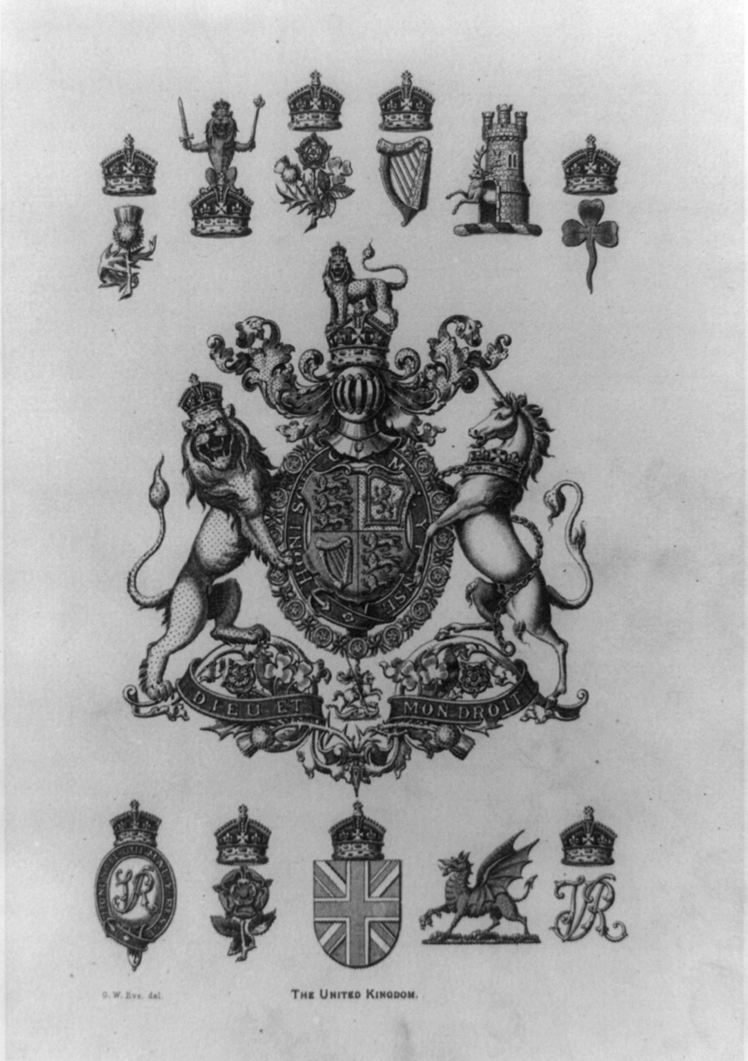 The United Kingdom, 1894 — antique engraving