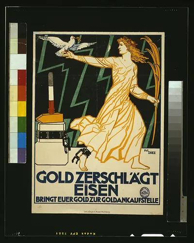 Gold zerschlaumlcht Eisen. Bringt eurer Gold zur Goldankaufstelle / Jul Diez.