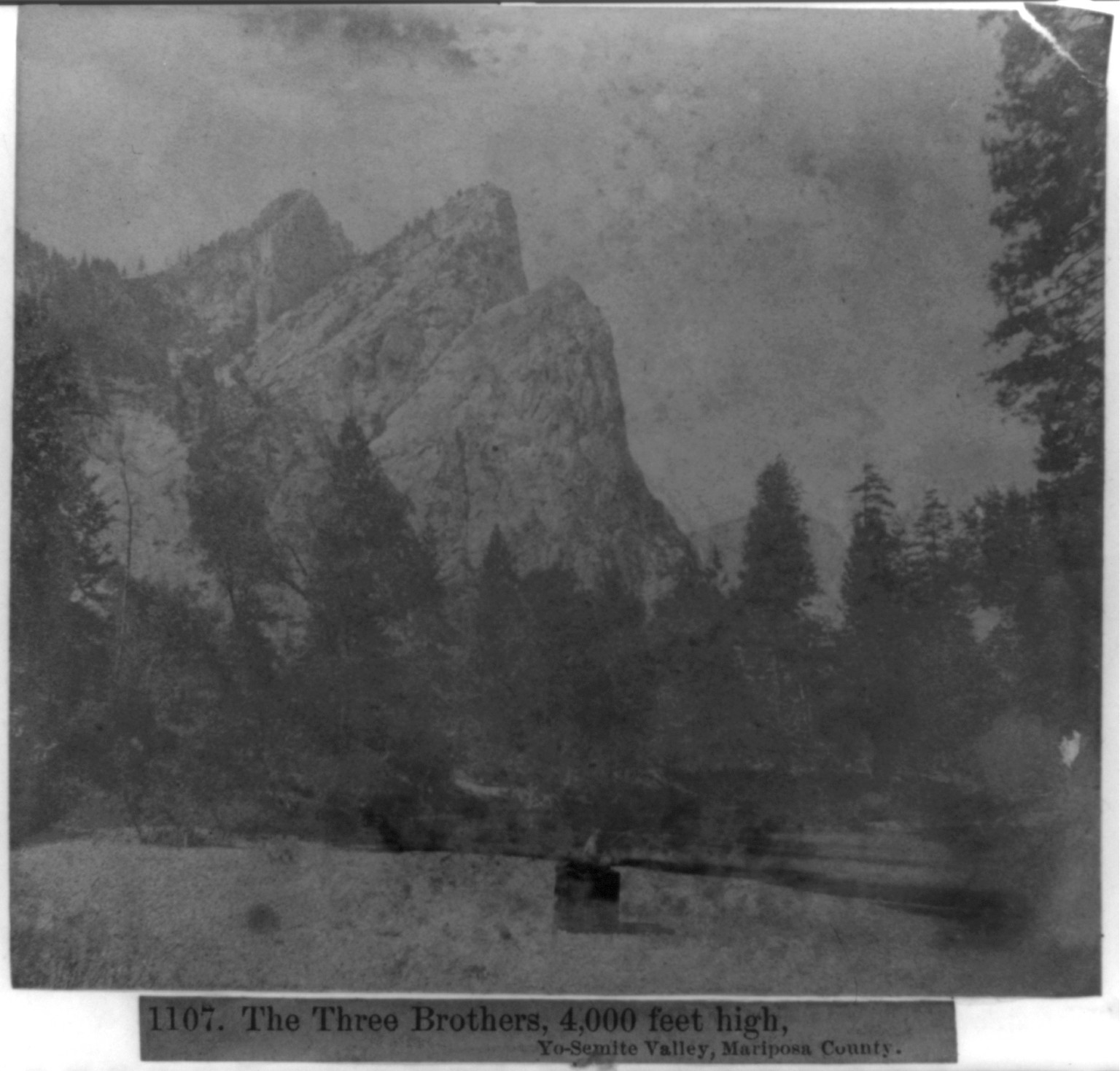 The Three Brothers, 4,000 feet high, Yosemite Valley, Mariposa County, [published 1866] — historic photograph