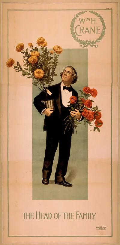Wm. H. Crane, The Head of the Family, theatrical poster