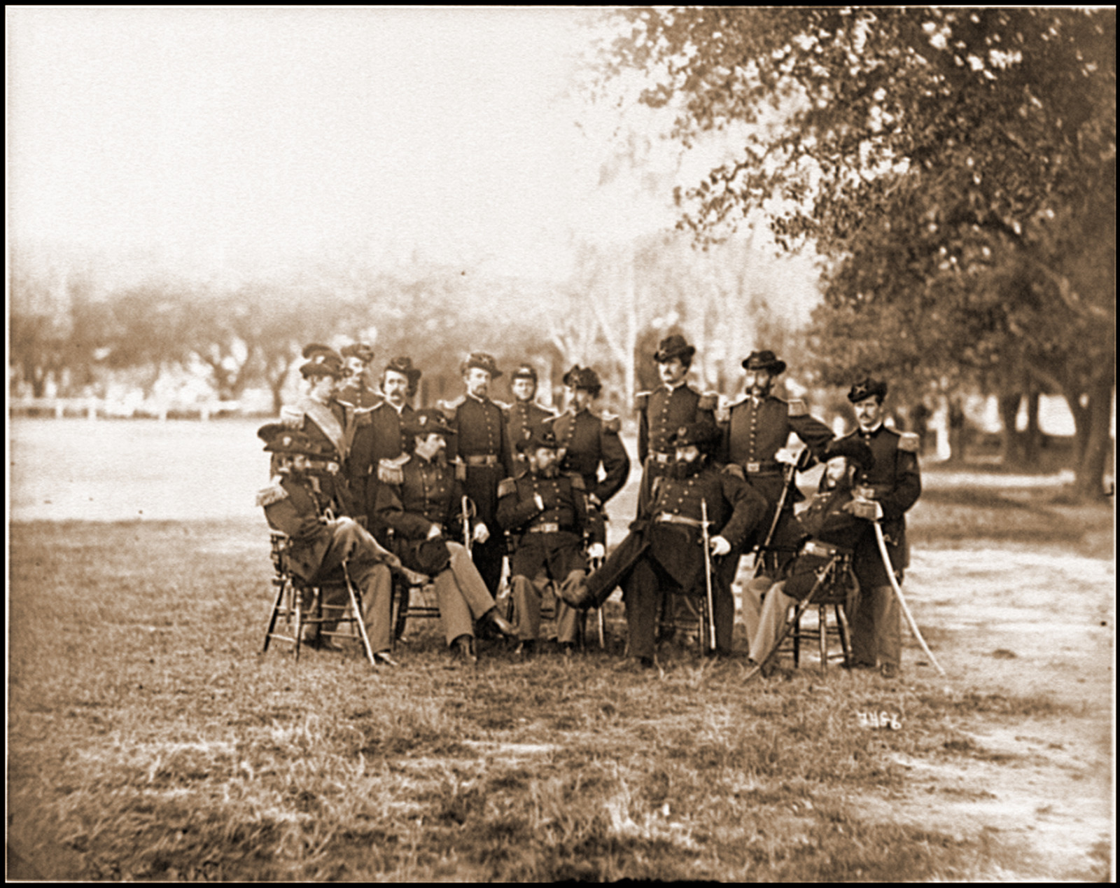 Fort Monroe Va. Officers of 3d Pennsylvania Heavy Artillery, 1864 — historic photograph