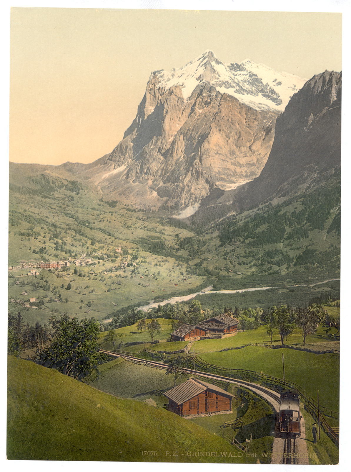Grindelwald and Mount Wetterhorn Bernese Oberland Switzerland, [between ca. 1890 and ca. 1900]. — historic print