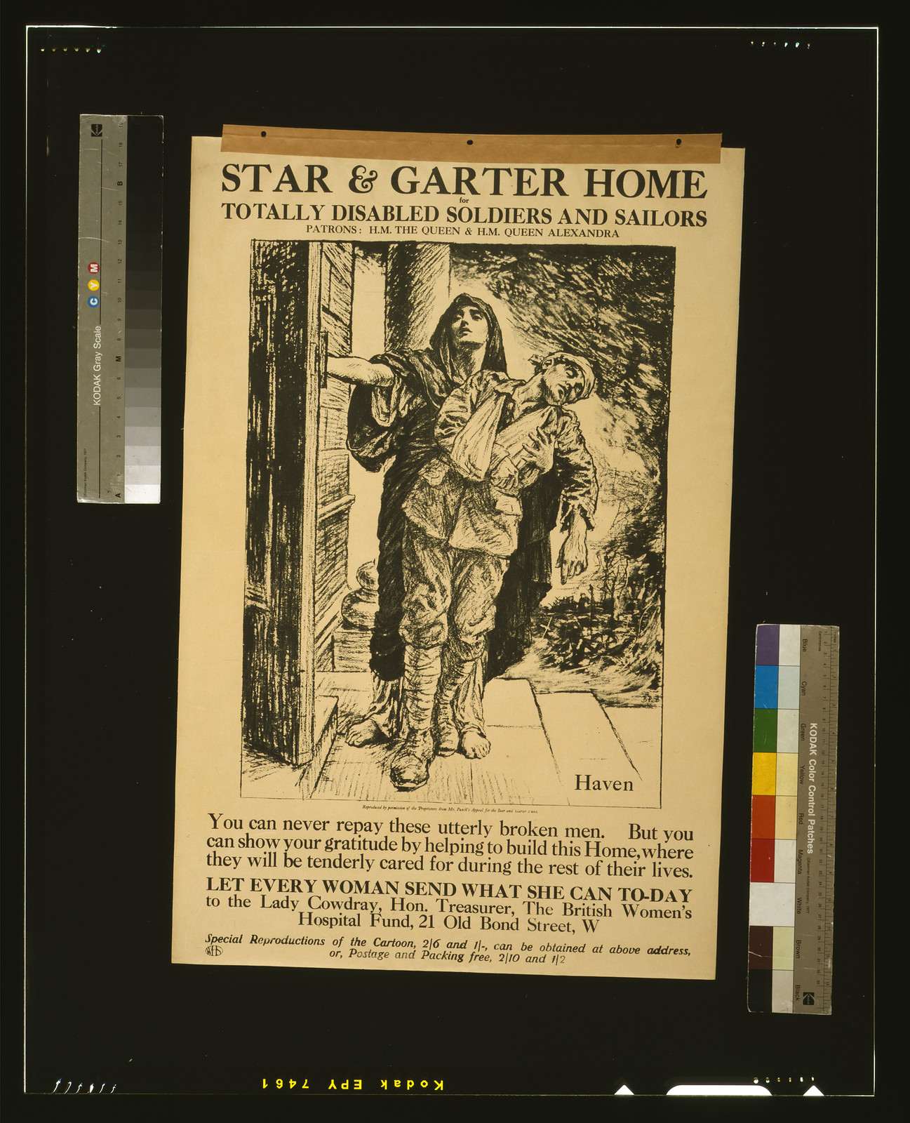 Star & Garter Home for totally disabled soldiers and sailors / B.P. ; WHS [monogram]., [S.l. : s.n., 1915] — vintage poster