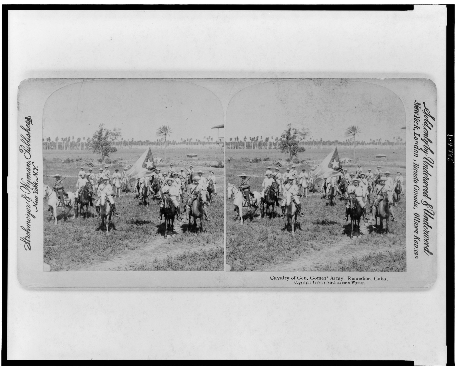 Cavalry of Gen. Gomez' army, Remedios, Cuba, New York, N.Y. : Strohmeyer & Wyman, publishers, c1899. — historic photograph