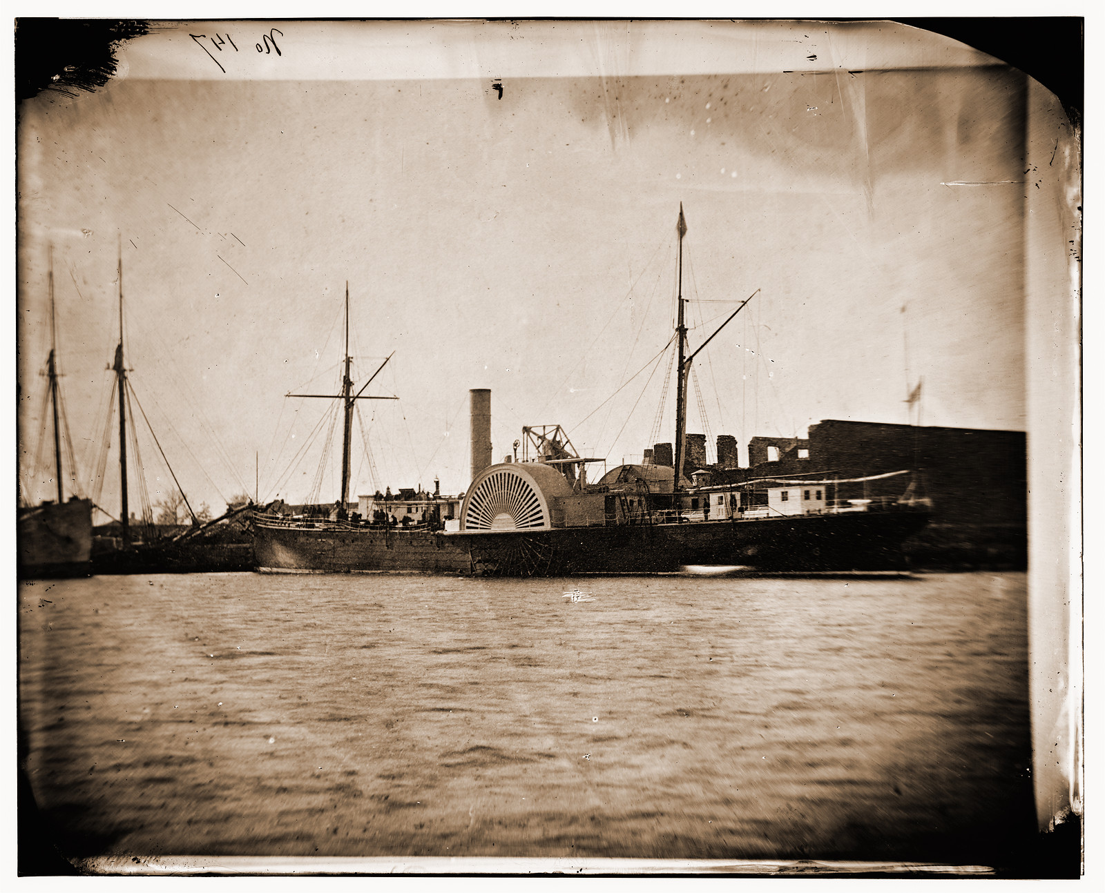 Hampton Roads Virginia (vicinity). U.S.S. MALVERN, 1864 — historic photograph