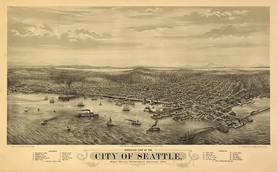 Bird's-Eye View of the City of Seattle, 1878