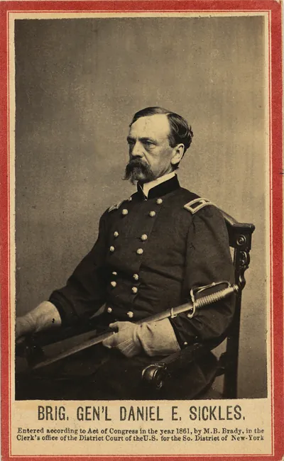 Brig. Gen'l Daniel E. Sickles carte de visite portrait