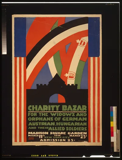 Charity bazar [i.e. bazaar] for the widows and orphans of German Austrian Hungarian and their allied soldiers / Winold Reiss.