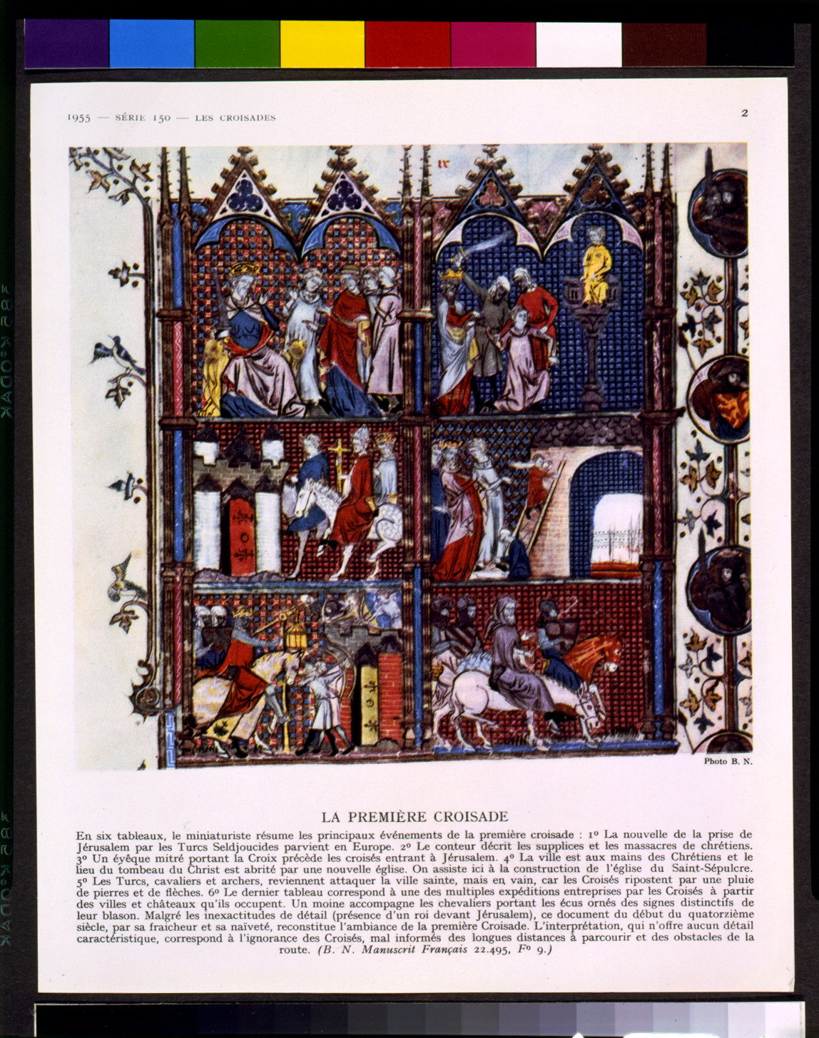 La Première Croisade, 1955 — historic print