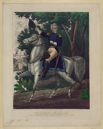 Andrew Jackson with the Tennessee Forces on the Hickory Grounds