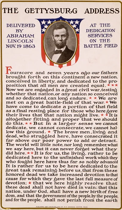 The Gettysburg Address Delivered By Abraham Lincoln, November 19, 1863, At The Dedication Services On The Battle Field